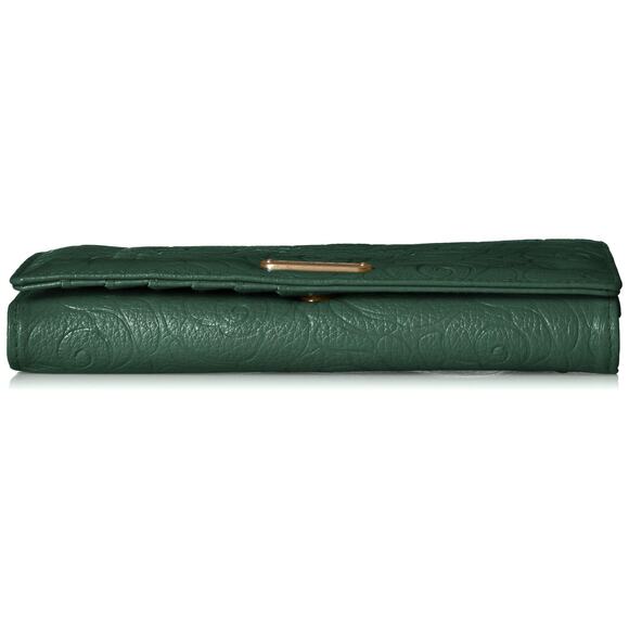 Buxton Rose Garden Expandable Clutch Green - Picture 4 of 5